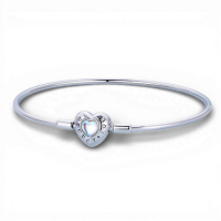 Сребрена алка со срце Love Glow